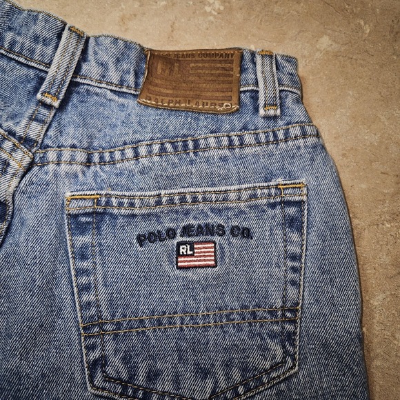 VTG Polo Jeans Co Ralph Lauren Jean Short Women 4 Blue Classic Hi-Rise 90s Y2k - Picture 4 of 10